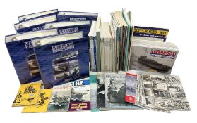 Six Atlas Editions ring binders of Warships Maxi Cards; and large quantity of booklets