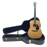 Santa Cruz Guitar Company acoustic guitar No.D2243 with Richard Hoover label L103cm; in hard carryin