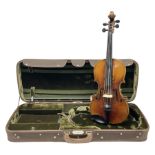 German viola c1900 with 39cm two-piece maple back and ribs and spruce top