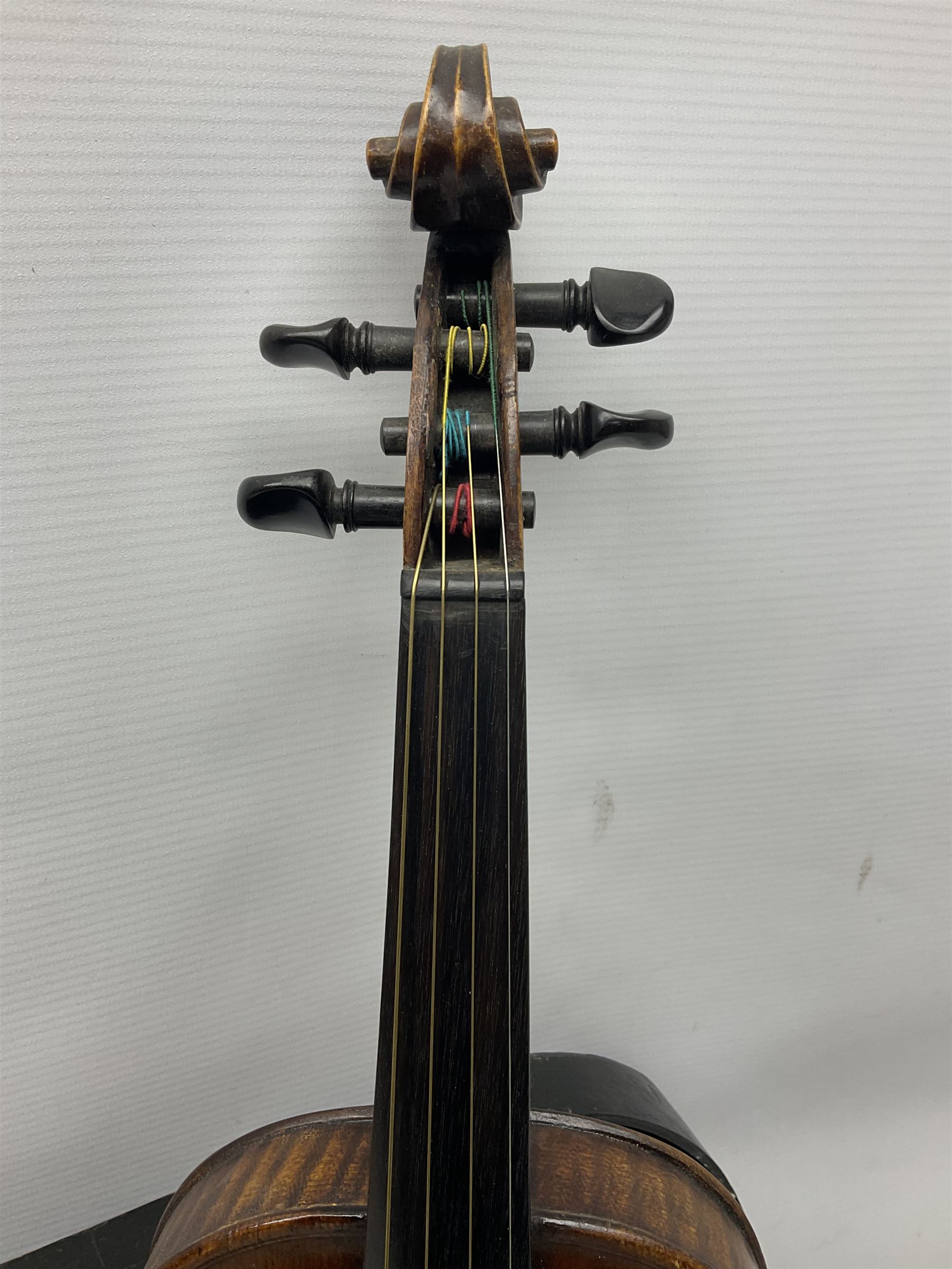 German Hopf violin c1900 with 35.5cm two-piece maple back impressed HOPF - Image 4 of 17