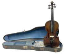 Mid-19th century violin composed of various parts