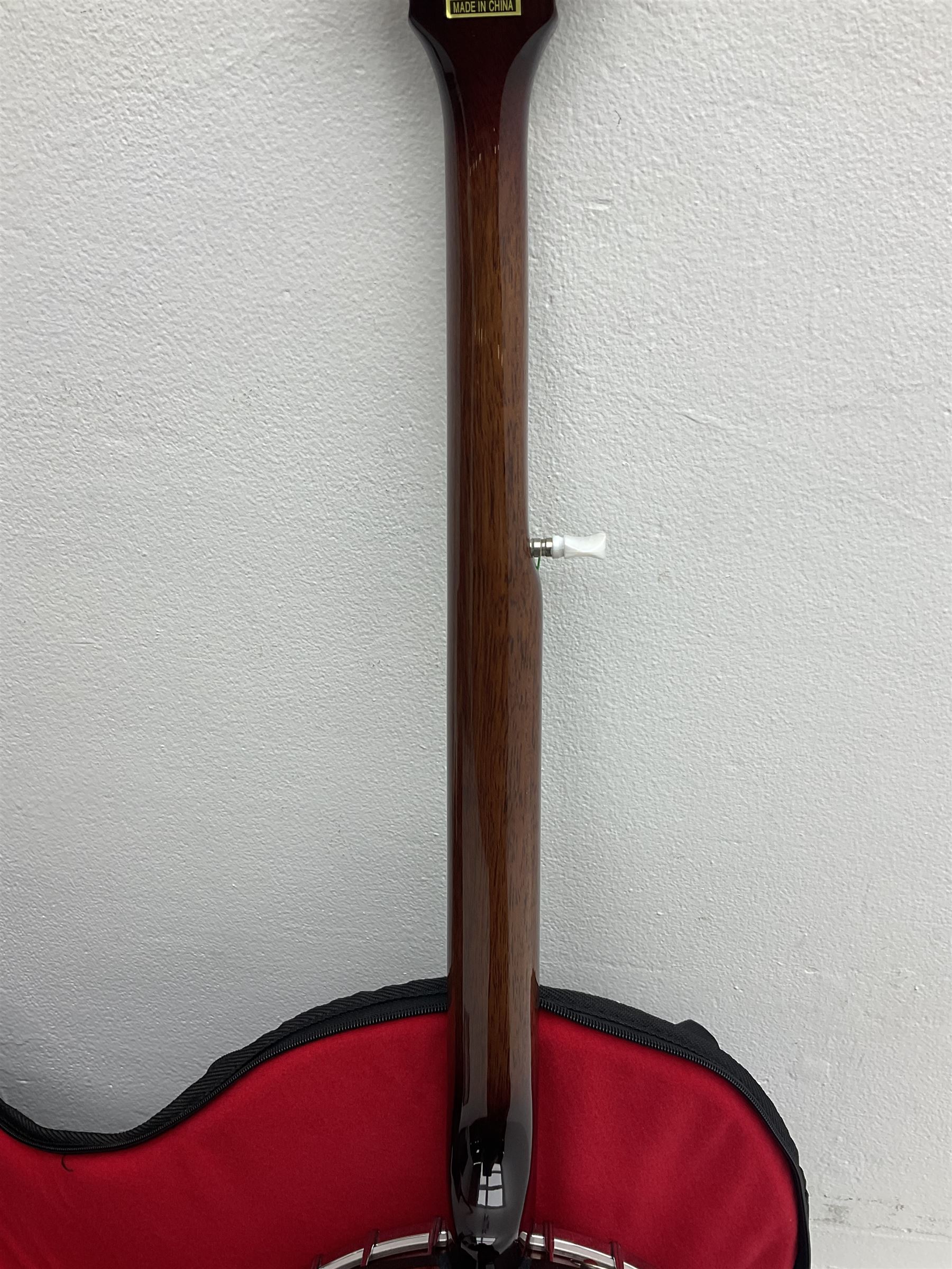 Rally five-string banjo with mahogany solid back L101cm in soft carrying case; and Brunswick Model B - Image 10 of 31