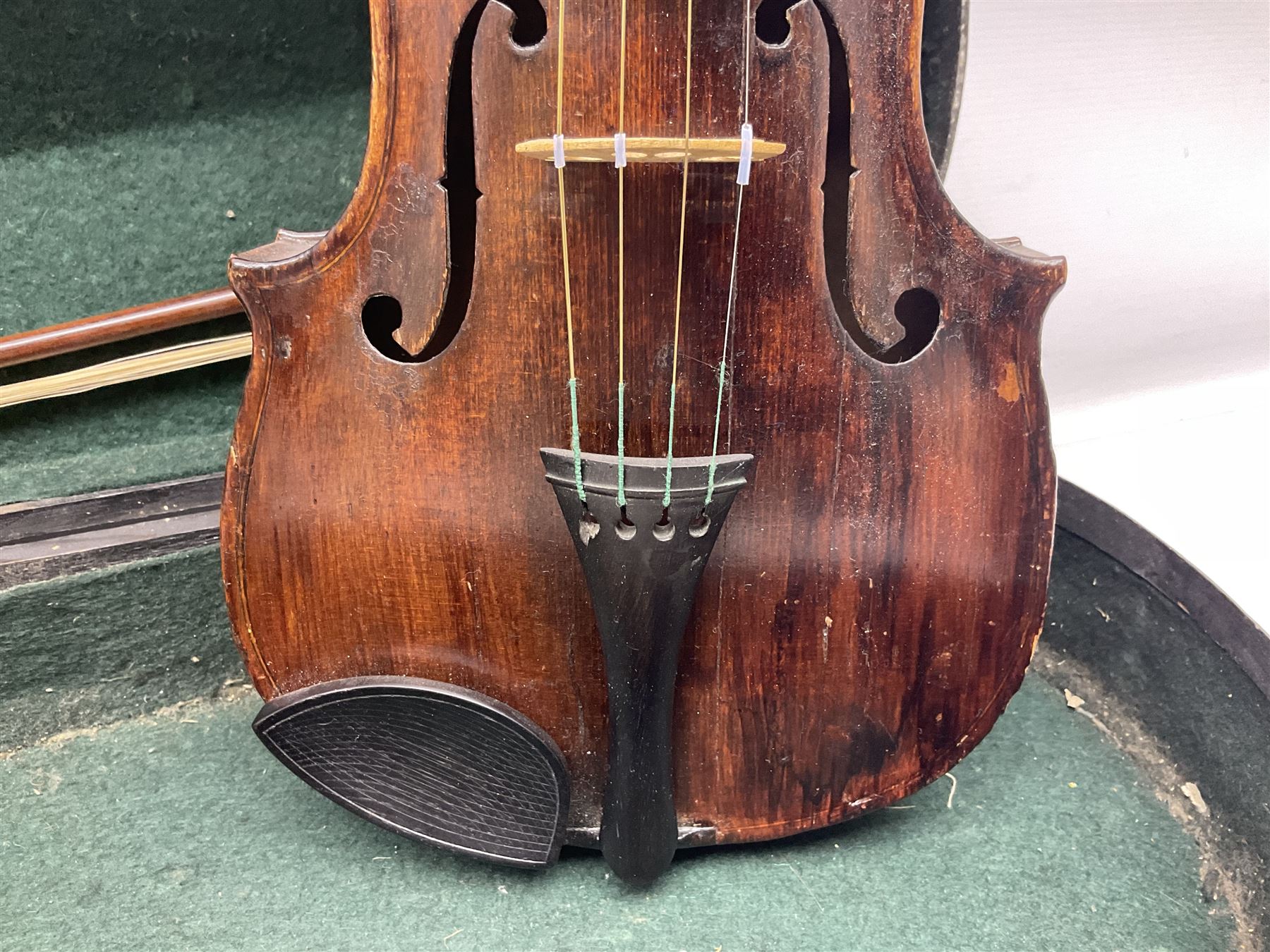 German Hopf violin c1900 with 35.5cm two-piece maple back impressed HOPF - Image 2 of 17