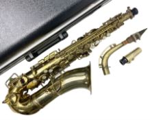 Lacquered brass 'King' alto saxophone inscribed Made by the H.N. White Co.' (Cleveland Ohio) with cr