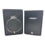 Near pair of Peavey Eurosys speakers W47cm H65cm D38cm (2)