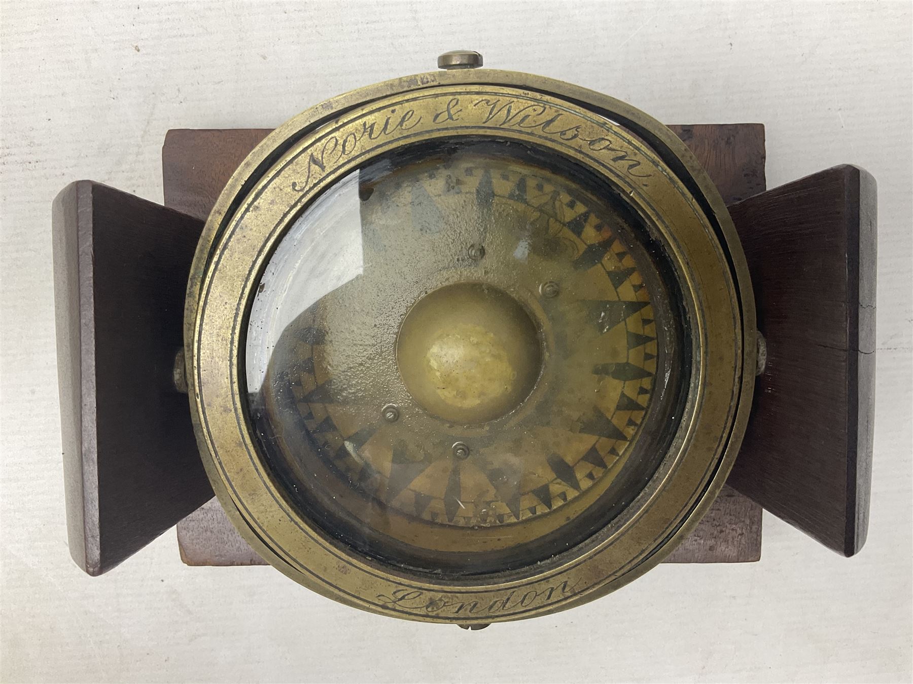 Ship's brass compass by Norie & Wilson - Image 6 of 9