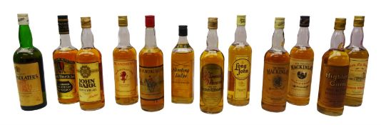Twelve bottles of blended Scotch whisky