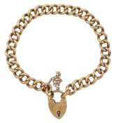 9ct gold curb link bracelet