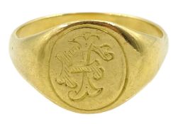 18ct gold signet ring