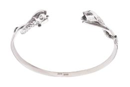 Scottish silver koi carp torque bangle by Scotia Manufacturing Jewellers Limited