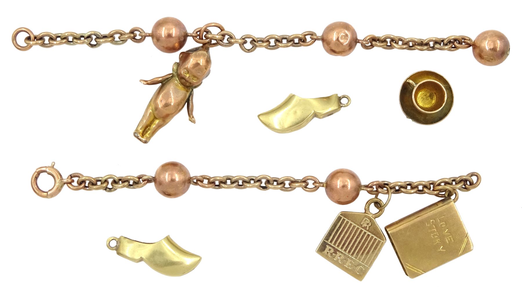 Rose gold link bracelet