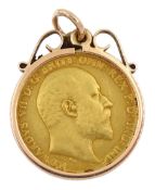 King Edward VII 1906 gold half sovereign coin