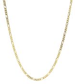 18ct gold Figaro link necklace