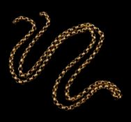 9ct rose gold belcher link chain necklace