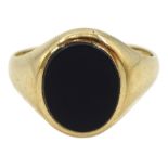 9ct gold black onyx signet ring