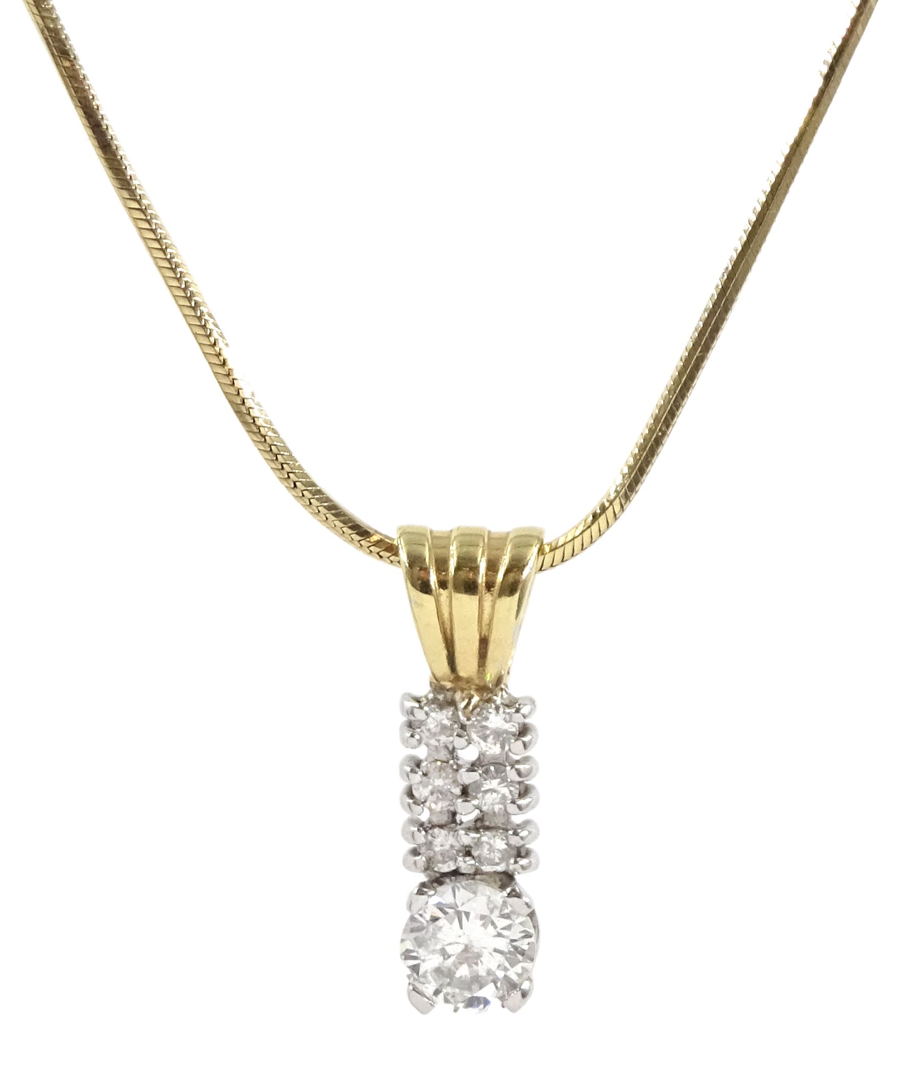 14ct gold diamond pendant