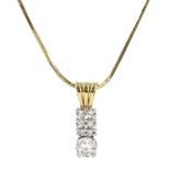 14ct gold diamond pendant