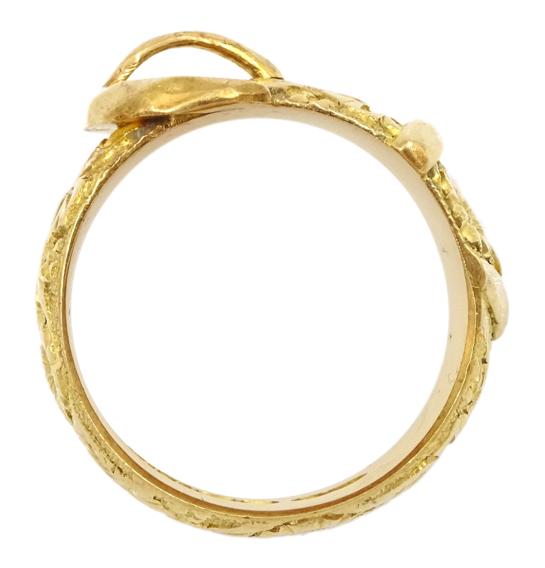 Early 20th century 18ct gold buckle ring - Image 4 of 4