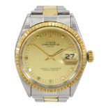 Rolex Oyster Perpetual Date gentleman's stainless steel and gold automatic wristwatch