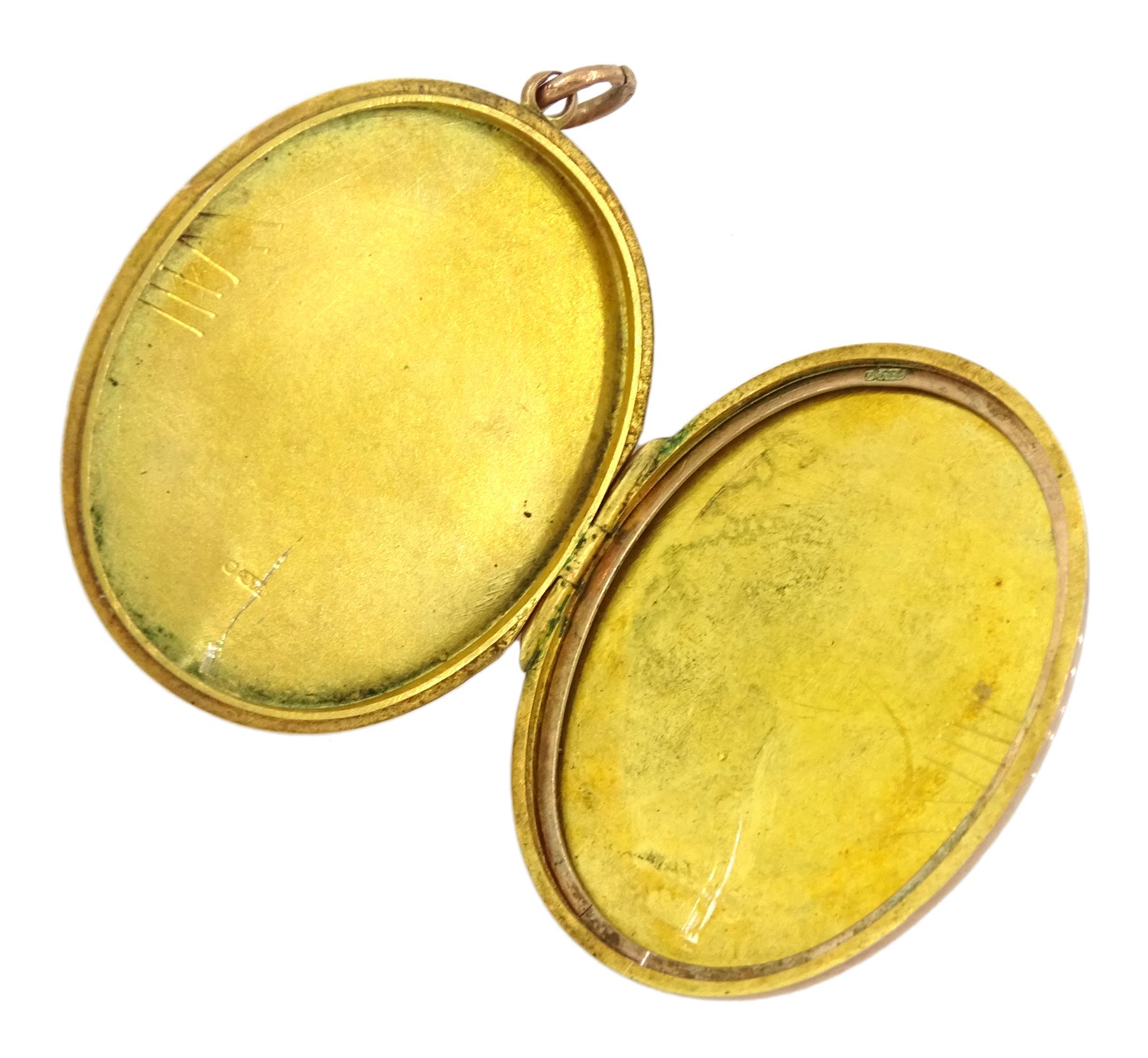 9ct rose gold locket pendant - Image 2 of 2