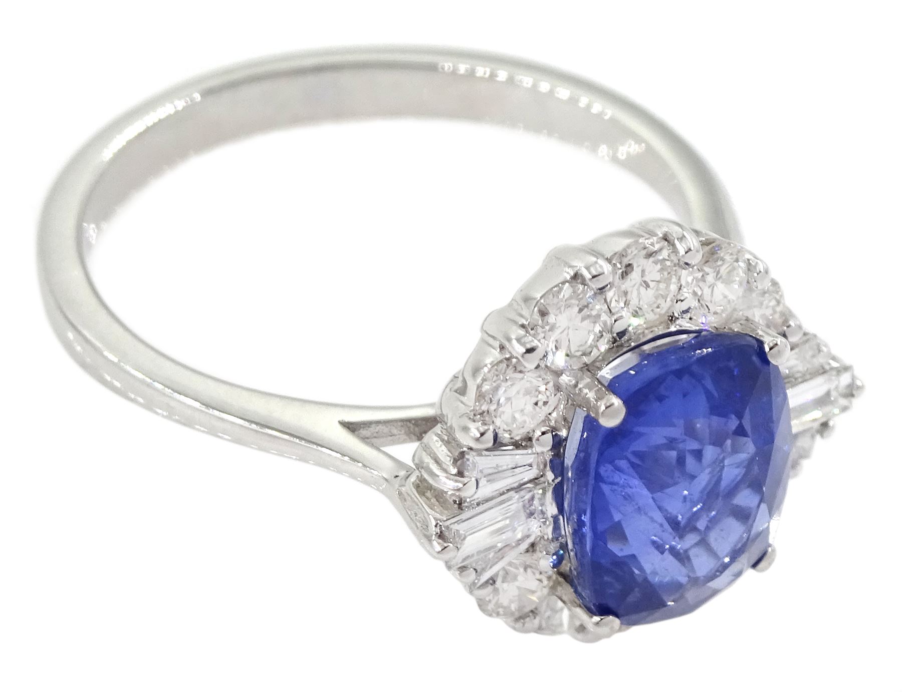 18ct white gold sapphire - Image 3 of 4