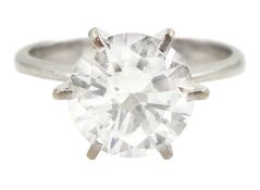 18ct white gold single stone diamond ring