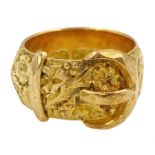 Early 20th century 18ct gold buckle ring