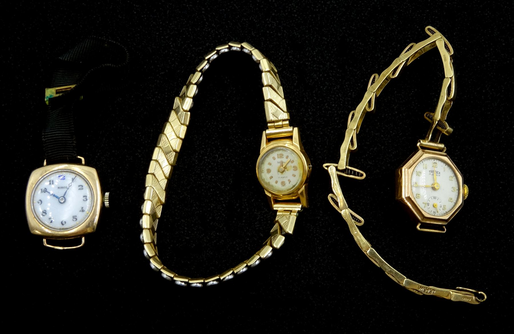 MuDu 18ct gold ladies wristwatch