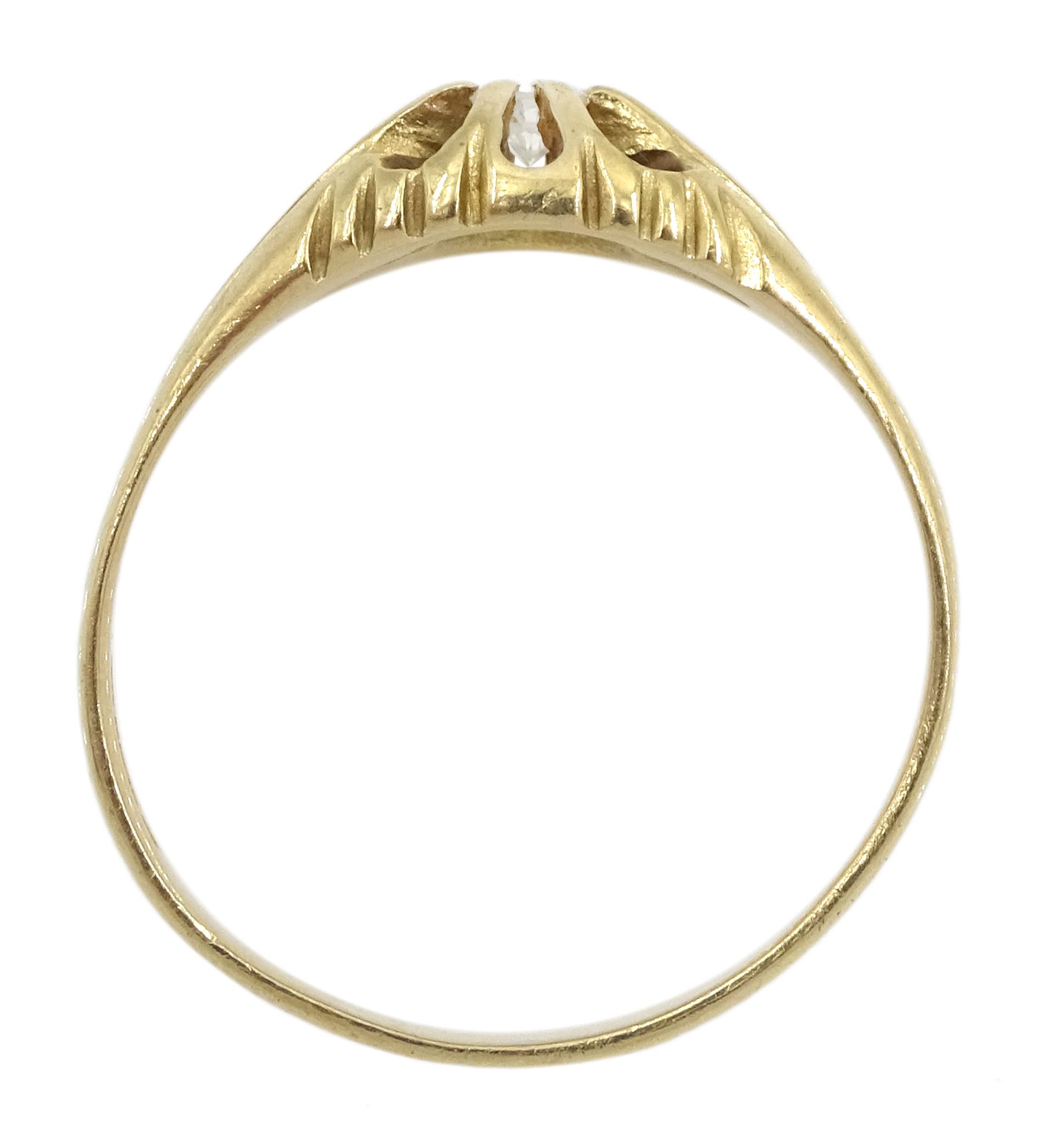 9ct gold single stone diamond ring - Image 4 of 4