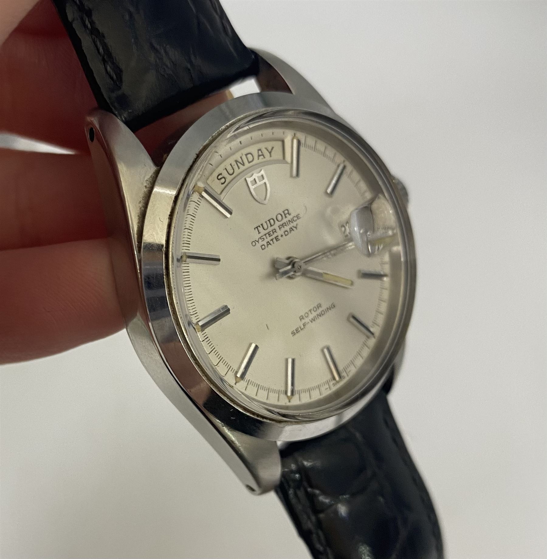 Tudor Oyster Prince Date Day gentleman's stainless steel 'Jumbo' wristwatch - Image 13 of 16