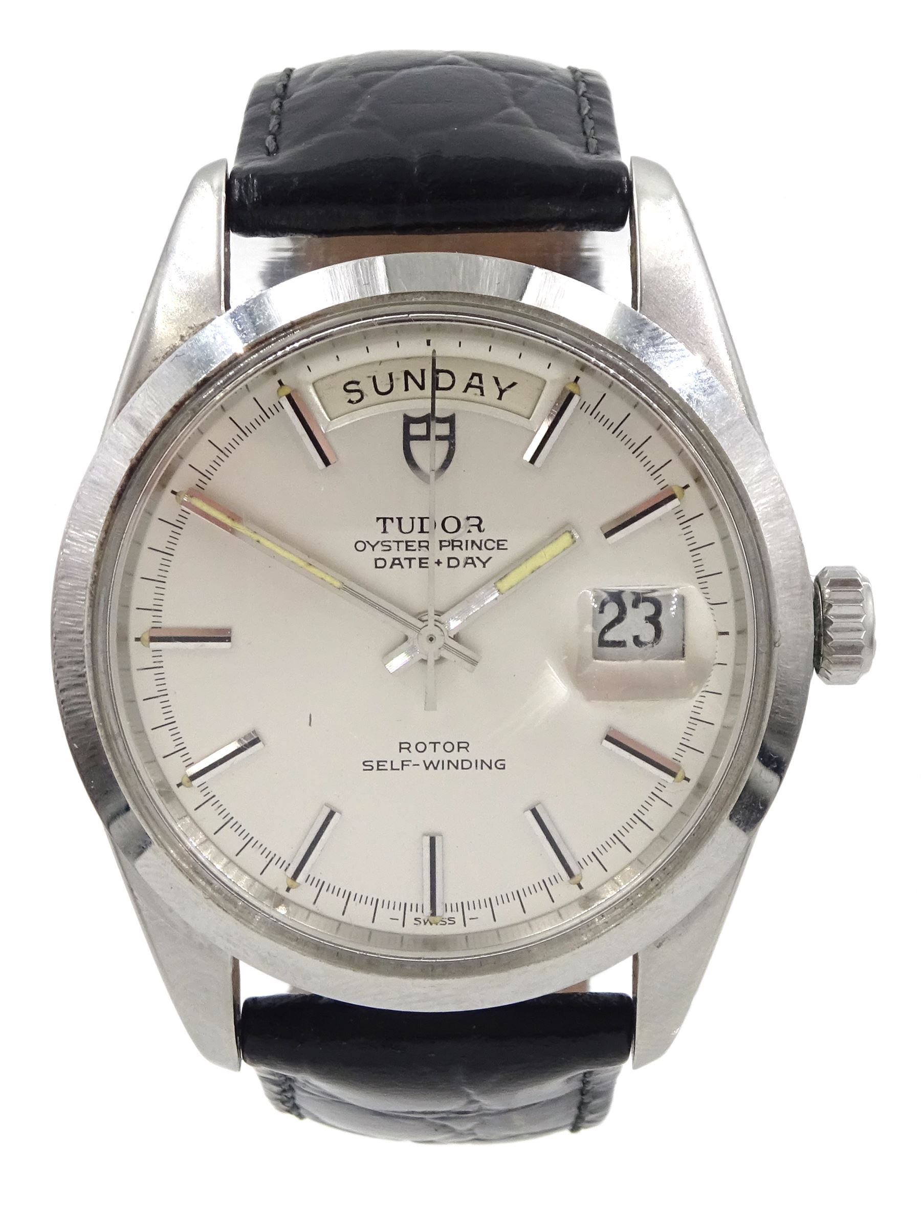 Tudor Oyster Prince Date Day gentleman's stainless steel 'Jumbo' wristwatch