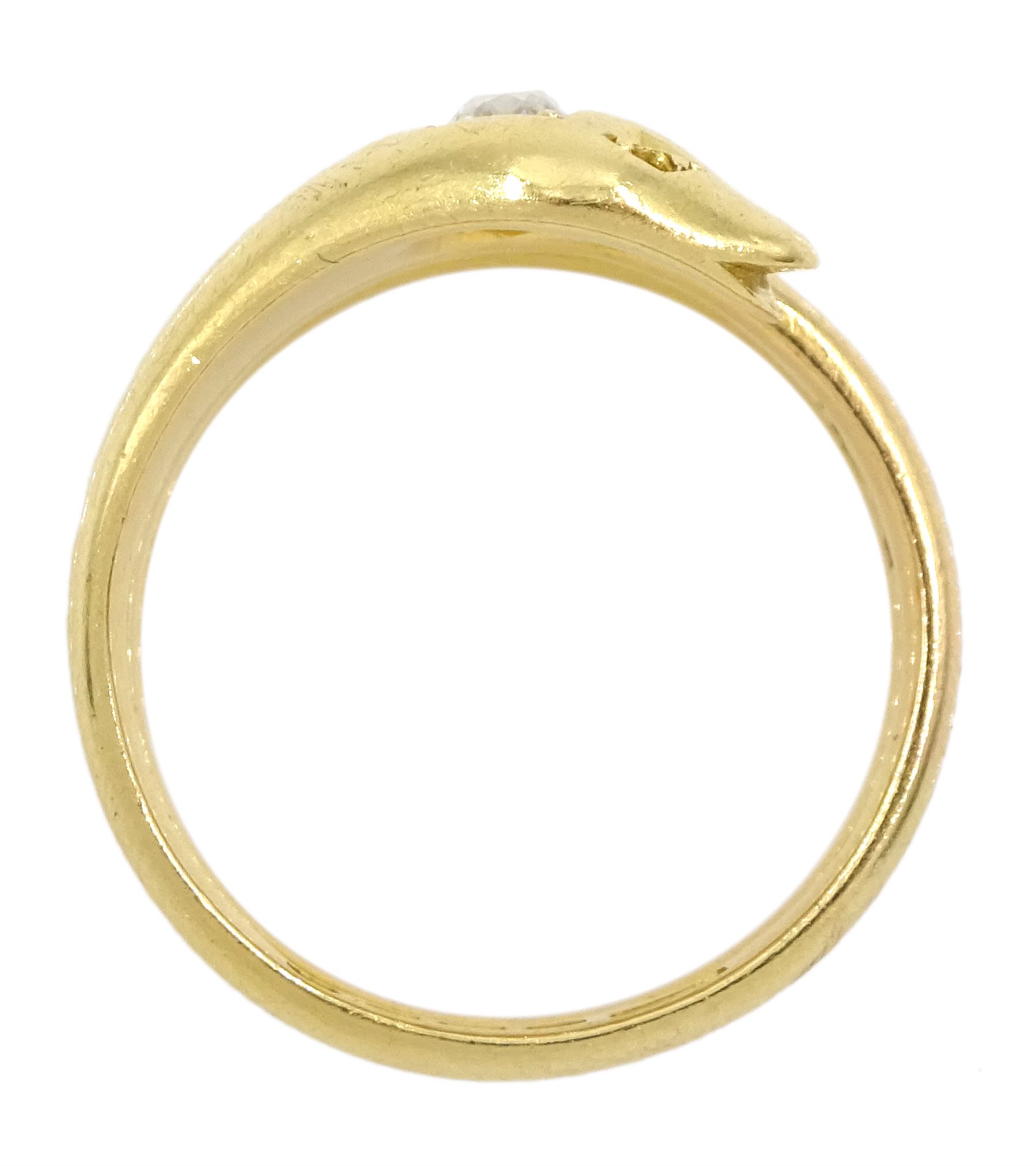 Early 20th century 18ct gold coiled snake ring - Image 5 of 5