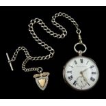 Victorian silver open face fusee lever pocket watch