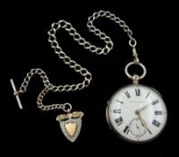 Victorian silver open face fusee lever pocket watch