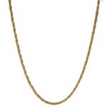 9ct gold rope twist necklace