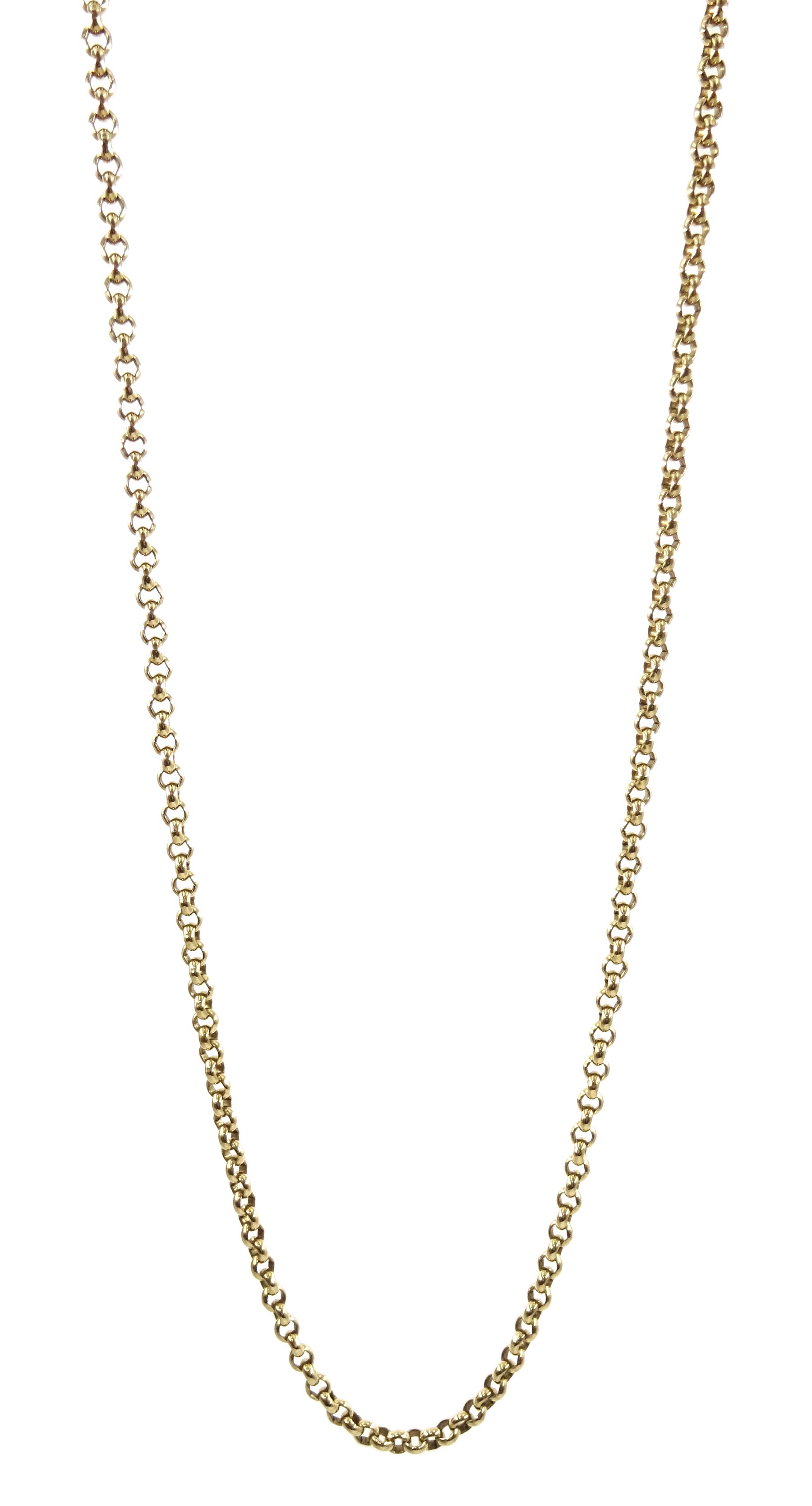 9ct gold Rolo link necklace