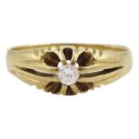 9ct gold single stone diamond ring