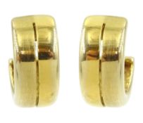 Pair of 9ct gold half hoop stud earrings