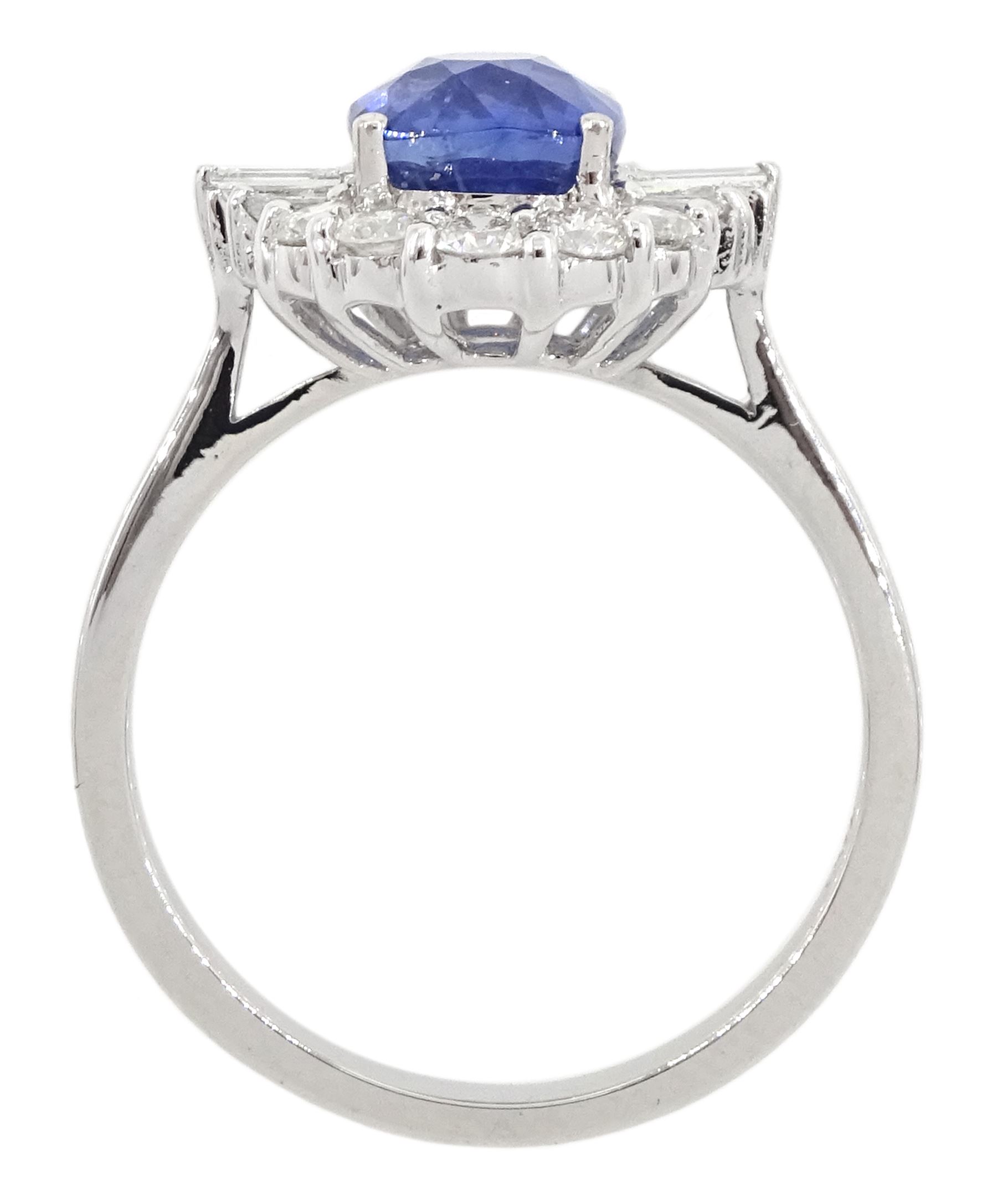 18ct white gold sapphire - Image 4 of 4