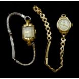 Tudor 9ct gold ladies manual wind wristwatch