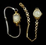 Tudor 9ct gold ladies manual wind wristwatch