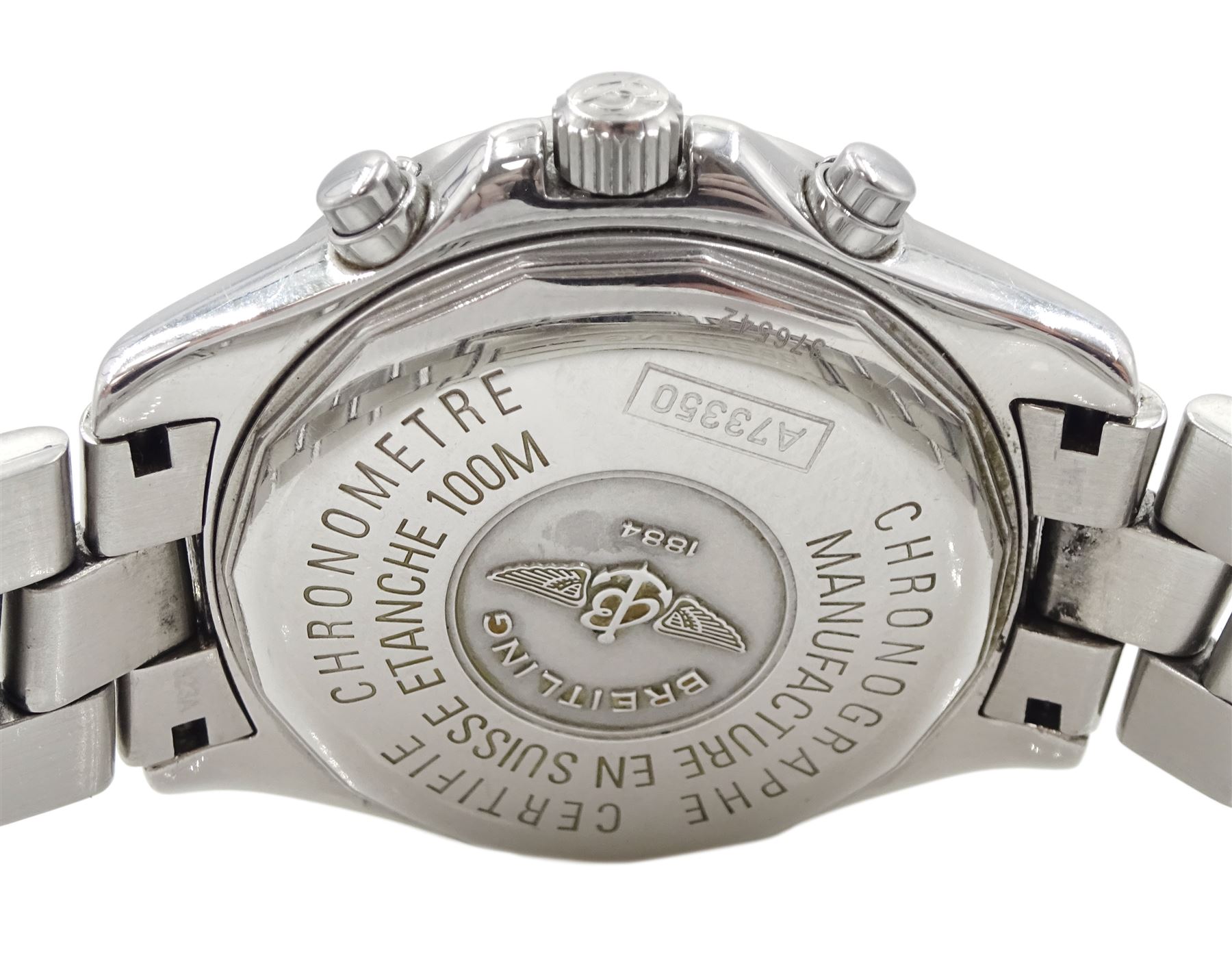 Breitling Colt gentleman's stainless steel quartz chronograph wristwatch - Image 5 of 7