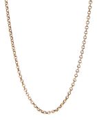 9ct gold rolo link chain necklace