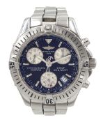 Breitling Colt gentleman's stainless steel quartz chronograph wristwatch