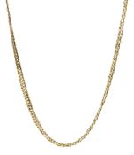 9ct gold flattened curb link necklace