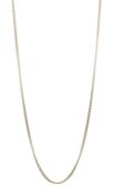 12ct gold flattened curb link chain necklace