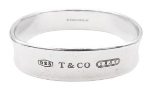 Tiffany & Co silver 1837 square cushion bangle