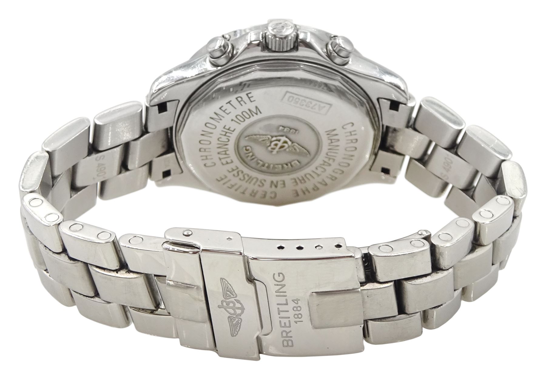 Breitling Colt gentleman's stainless steel quartz chronograph wristwatch - Image 4 of 7