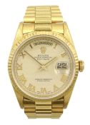 Rolex Oyster Perpetual Day-Date gentleman's 18ct gold wristwatch