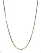 9ct gold box link necklace chain
